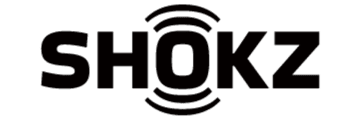A black and white Shokz logo